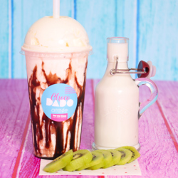 Fresh kiwi milkshake